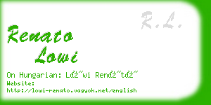 renato lowi business card